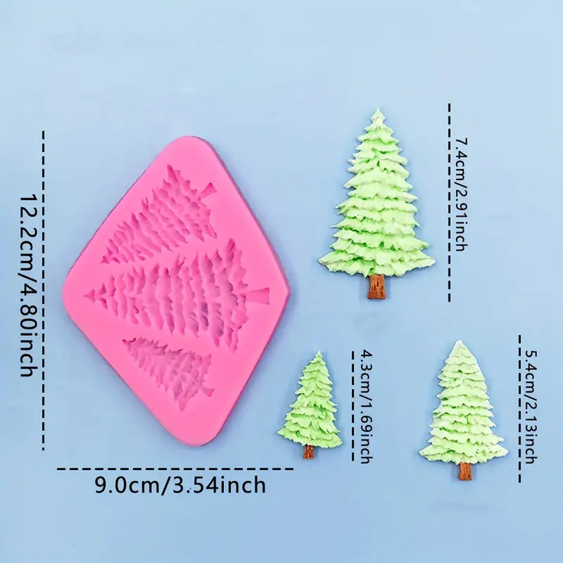 Silicone Mold Christmas Tree Castle Hut Cake Embossed Silicone Mold Fondant Decoration Mold Silicone Mold Christmas Tree Castle Hut Cake Embossed Silicone Mold Fondant Decoration Mold