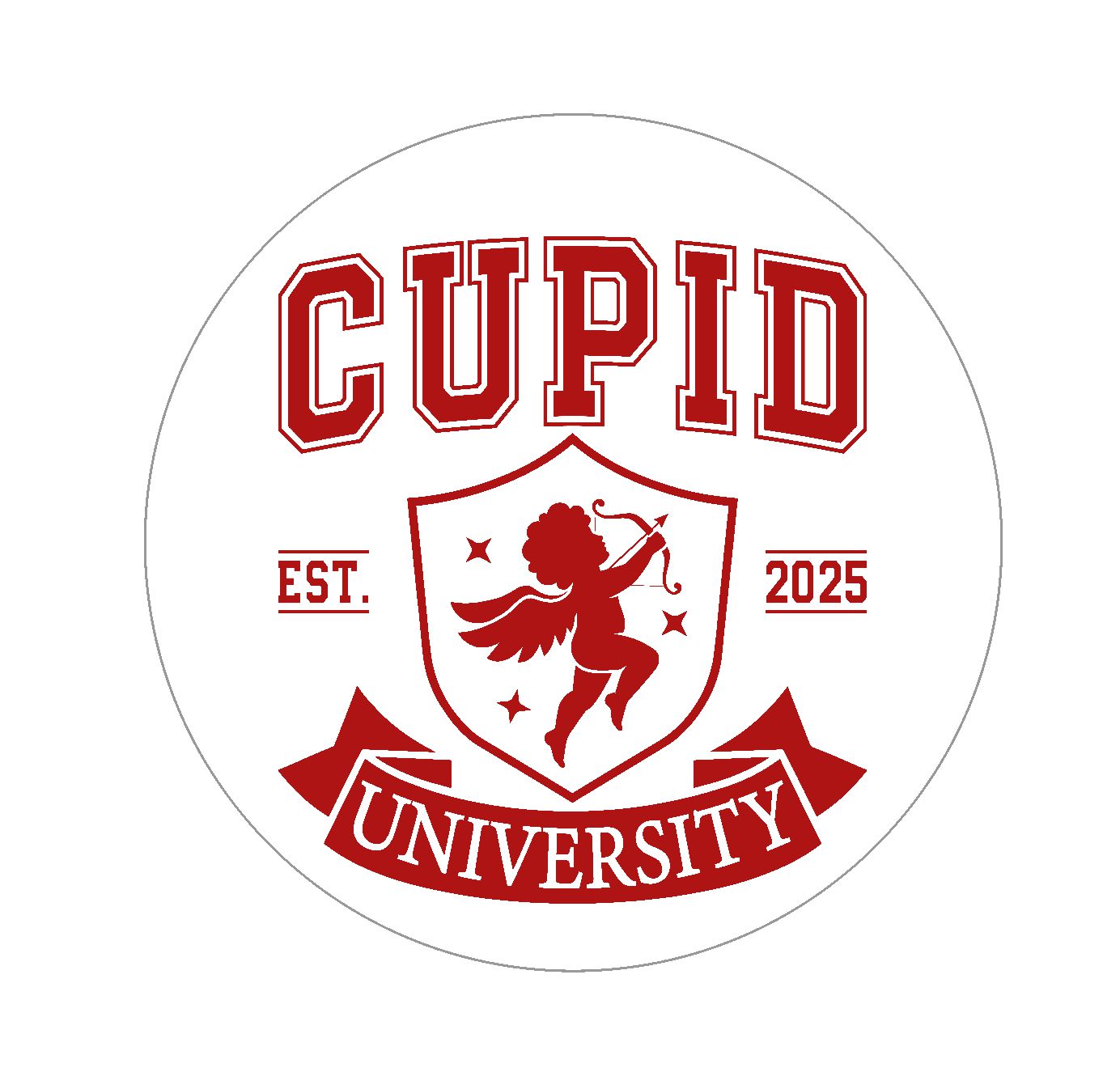 Cupid University Valentine Edible Image - 2