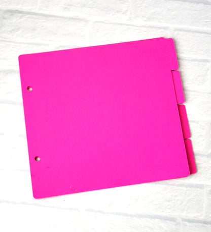 Divider Tabs for Stencil Binder - Pink