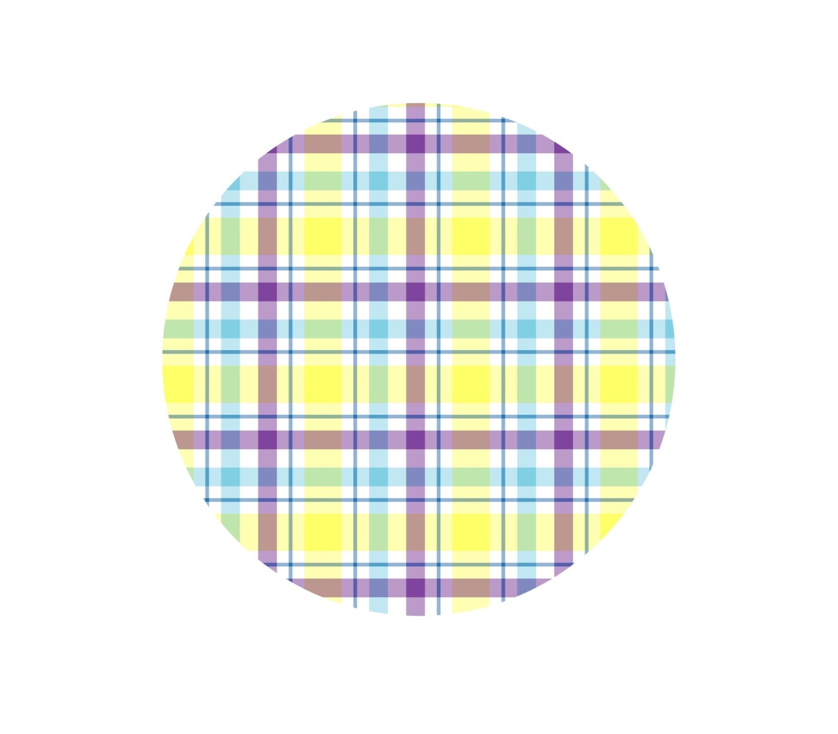 Pastel Plaid Edible Images - Purple & Yellow