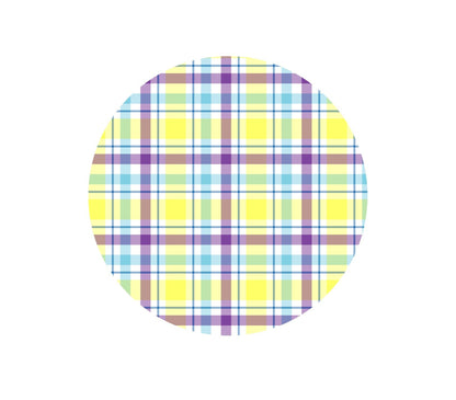 Pastel Plaid Edible Images - Purple & Yellow