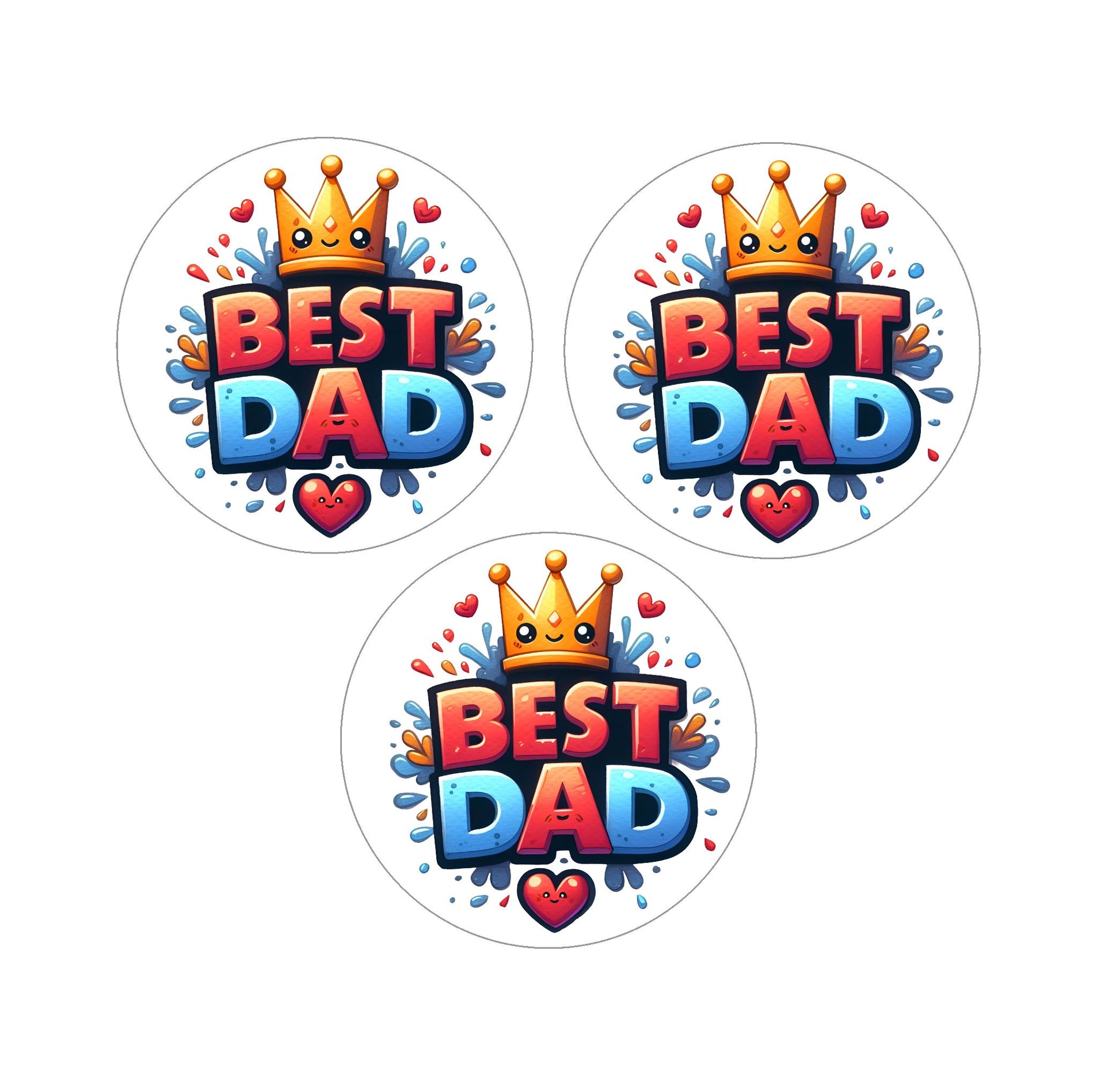 Colorful Best Dad Father's Day Edible Images