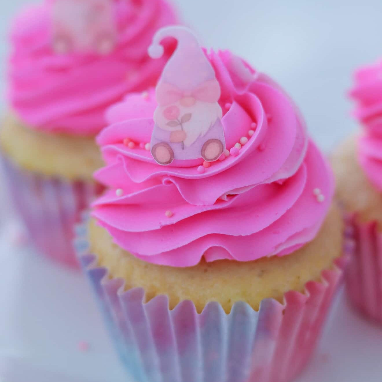 Sprinkles & Sparkles Valentine Gnome Cupcake Toppers 4