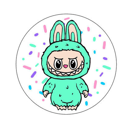Labubu Round Images - Green