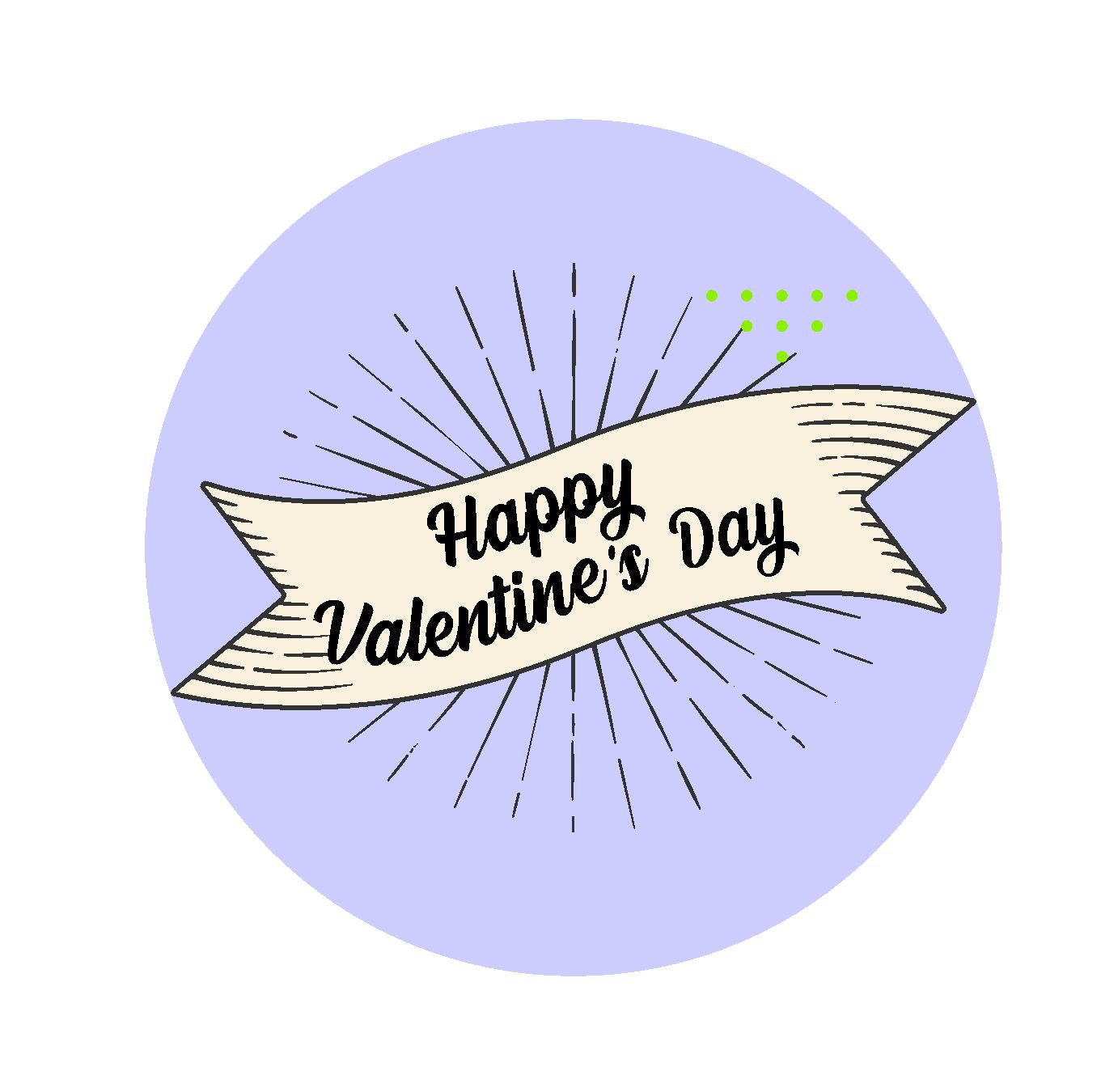 Happy Valentine's Day Edible Images -Lavender