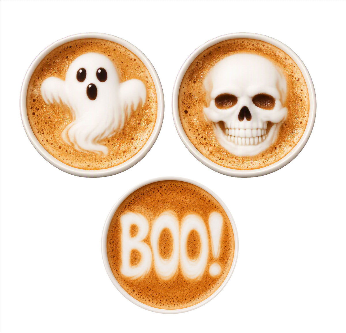 Halloween Latte Art 