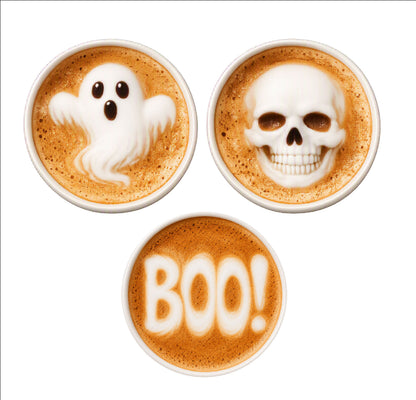 Halloween Latte Art 