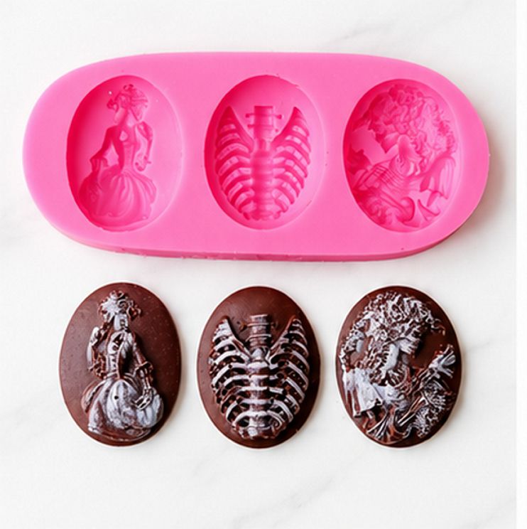 Halloween Cameo Silicone Mold 1