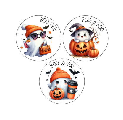 Halloween Edible Images - Cute Little Boo-gee Ghosts