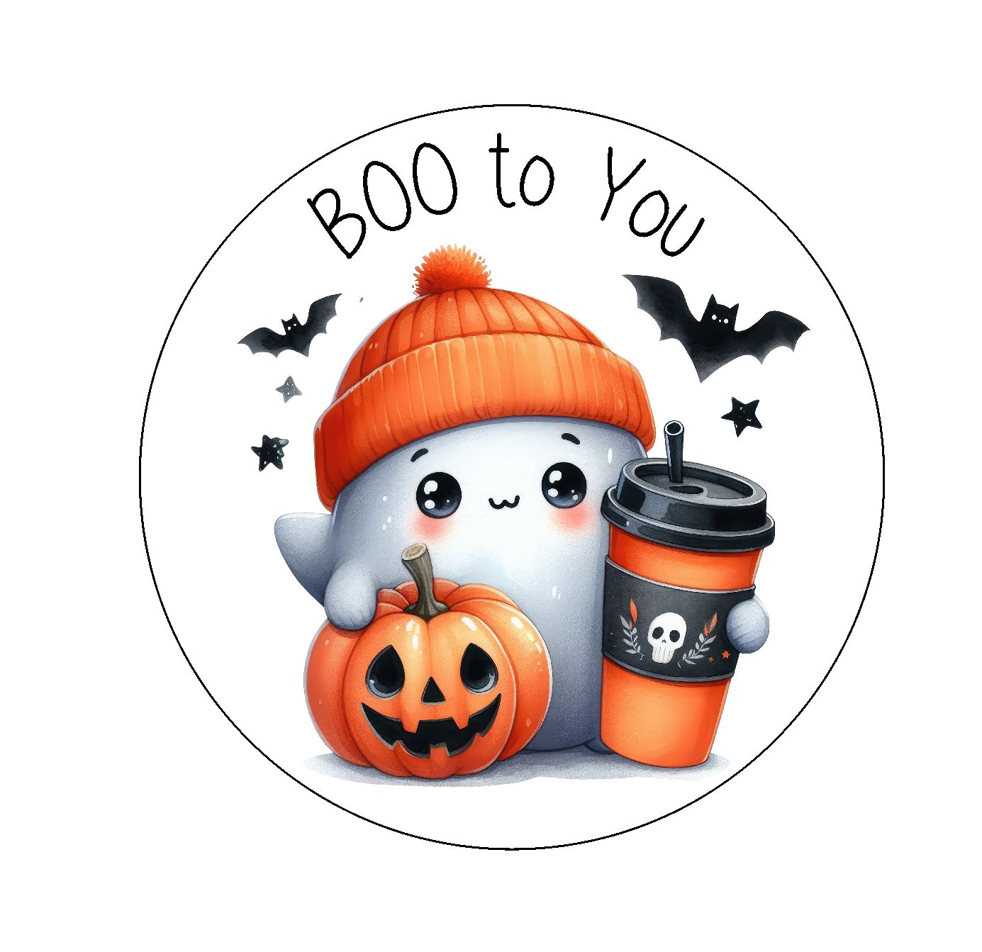 Halloween Edible Images - Cute Little Boo-gee Ghosts