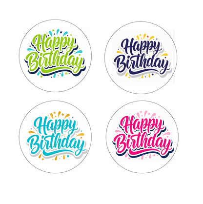 Happy Birthday Edible Images - Assorted Colors