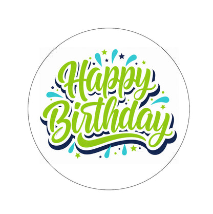 Happy Birthday Edible Images - Lime