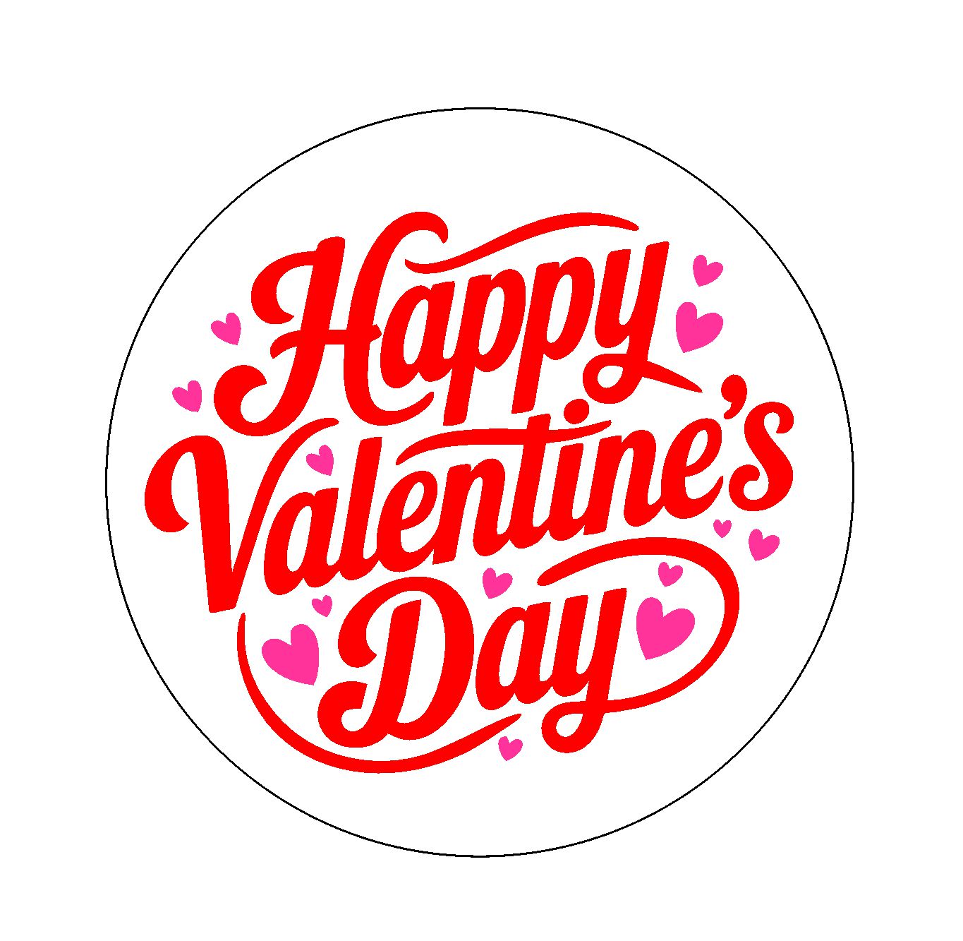 Happy Valentine's Day Edible Image