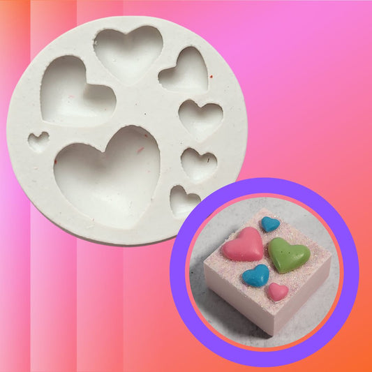 Hearts Silicone Mold - 1