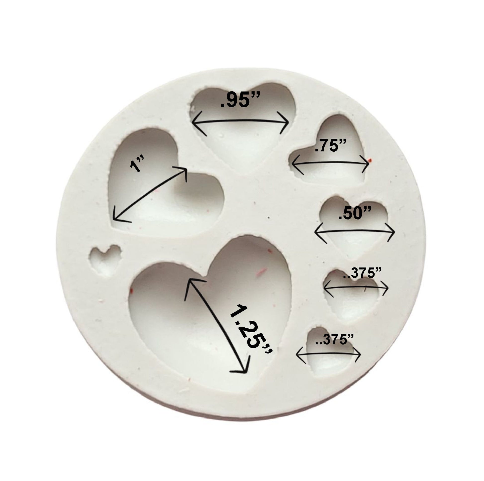 Hearts Silicone Mold - 3