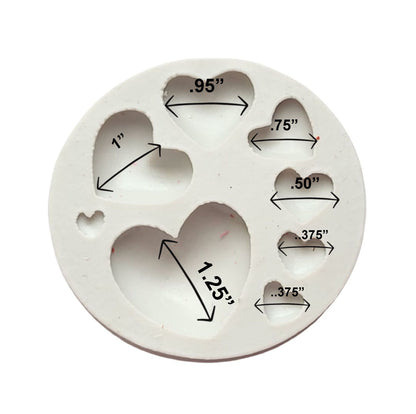 Hearts Silicone Mold - 3