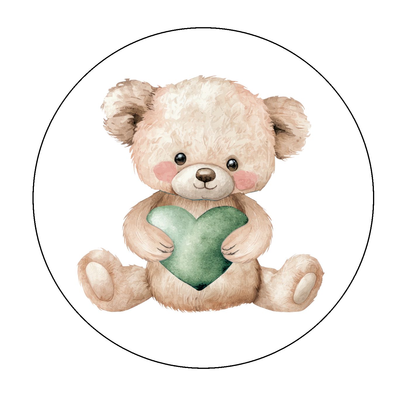 Tiny Jade Teddy Edible Image  2