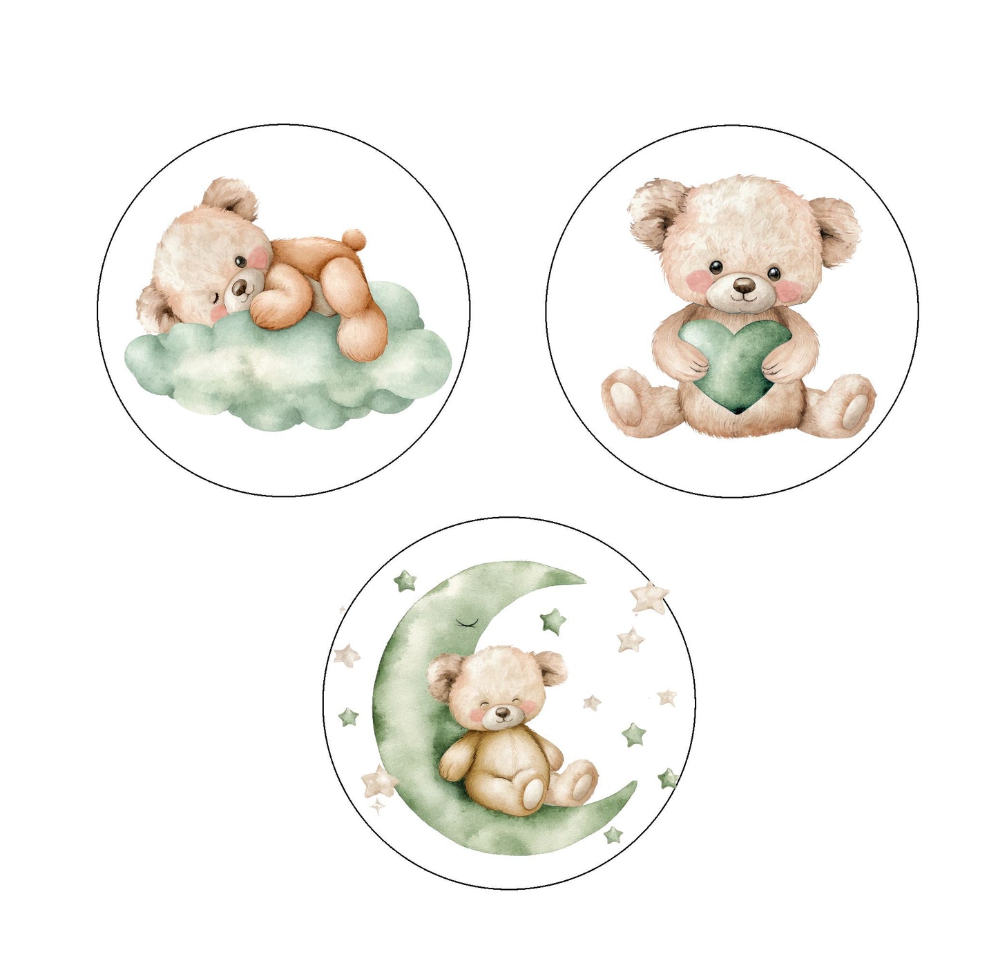Tiny Jade Teddy Edible Image  