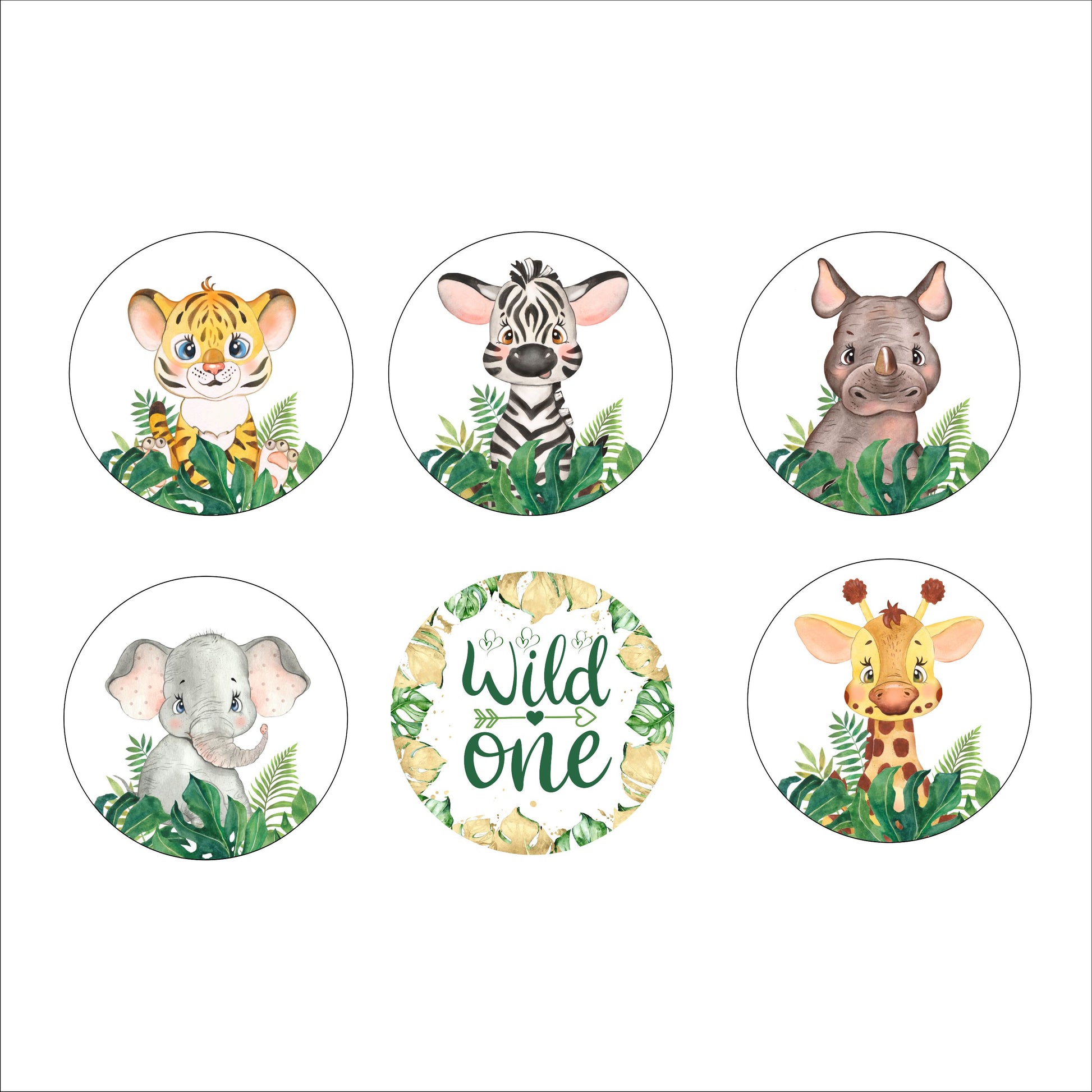 Baby Safari Animal Edible Images - Assorted