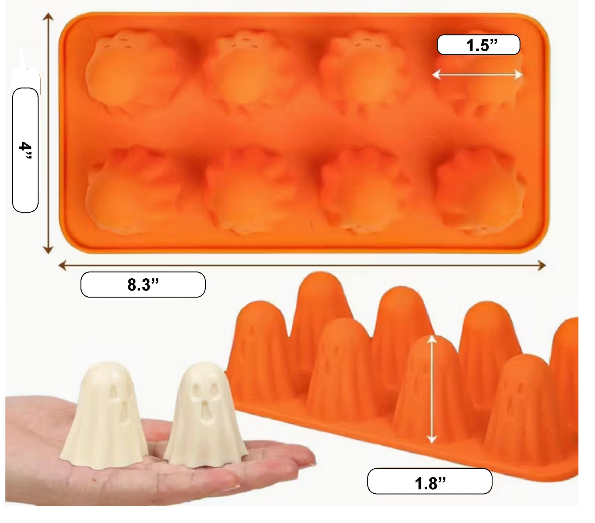 Mini Silicone Ghost Mold 2