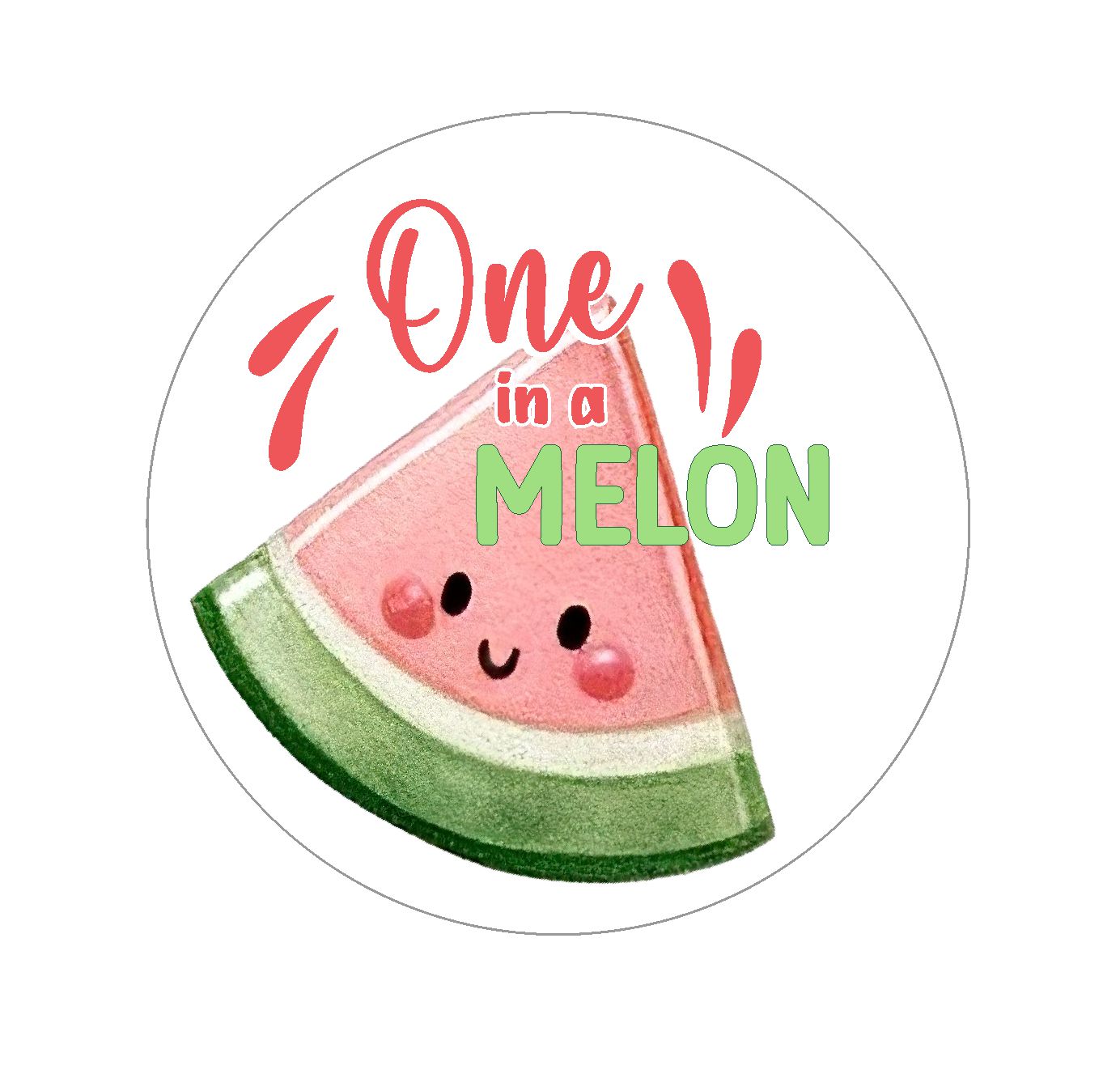 One in a Melon - Birthday Edible Images - 1st Birthday