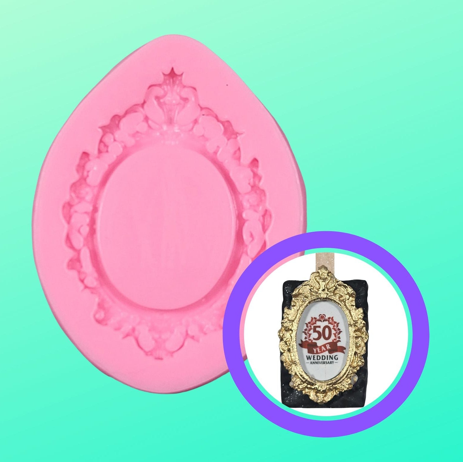 Large Ovale Silicone Frame Mold