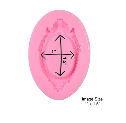 Narrow Oval Silicone Frame Mold - 1