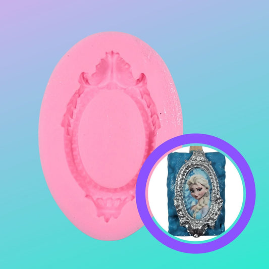 Narrow Oval Silicone Frame Mold