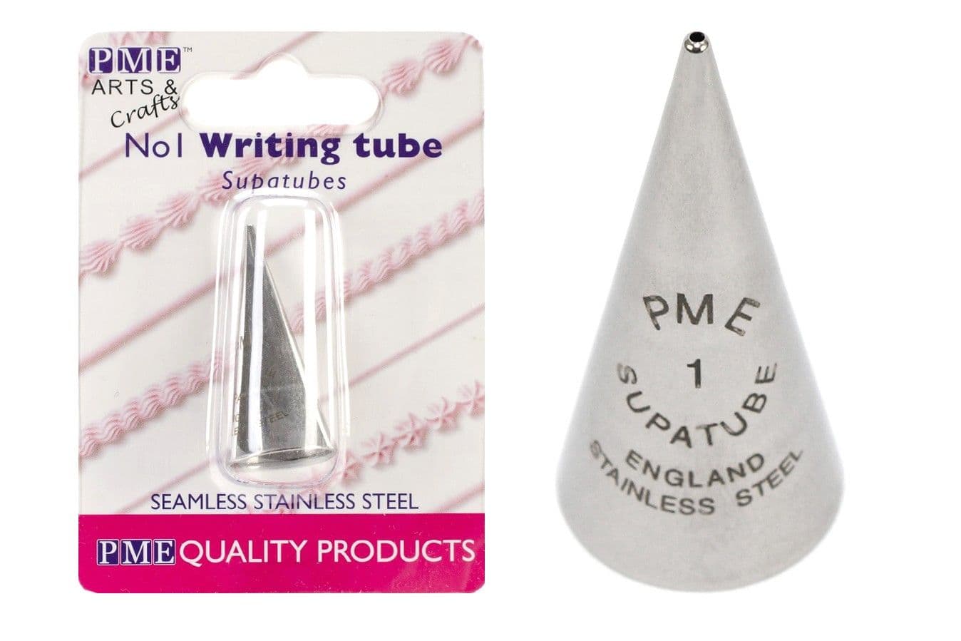 PME writing tube on packaging with visible branding