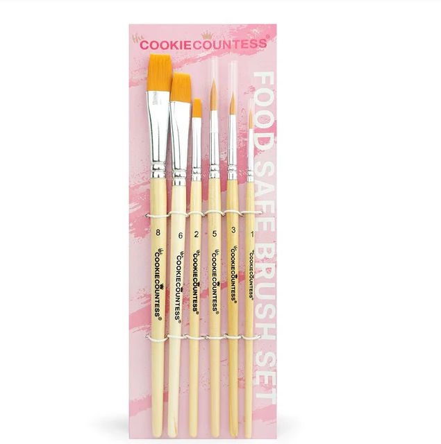 Food Safe Detail Brushes - Set of 6 – A Custom Cookie