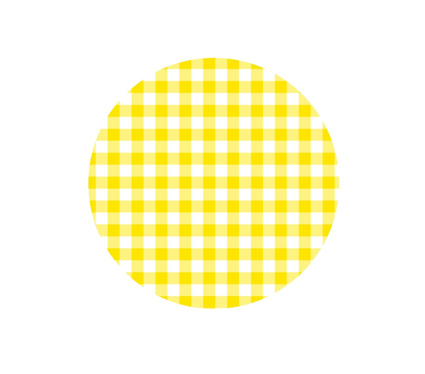 Pastel Gingham Edible Images - Yellow