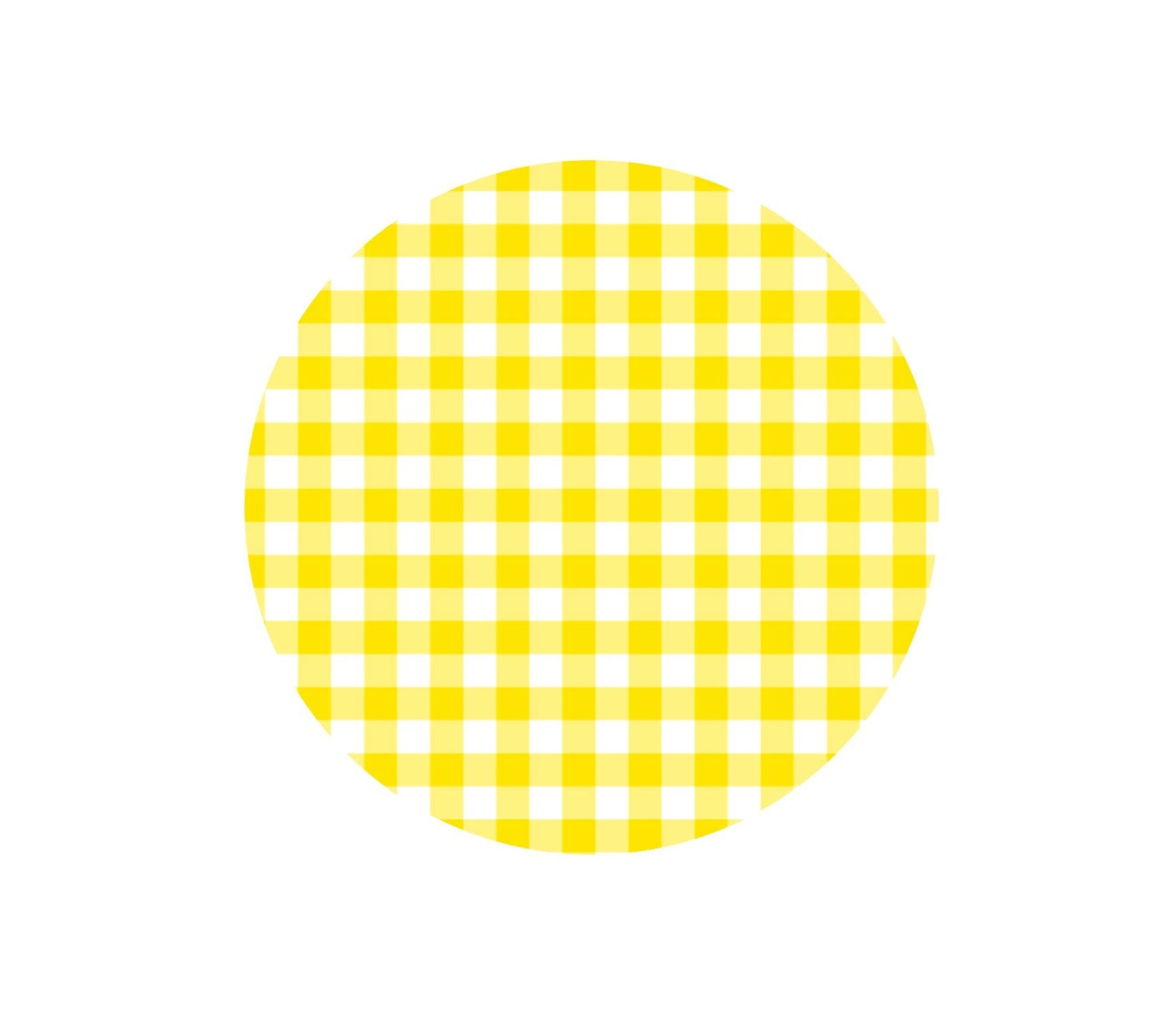 Pastel Gingham Edible Images - Yellow