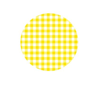 Pastel Gingham Edible Images - Yellow