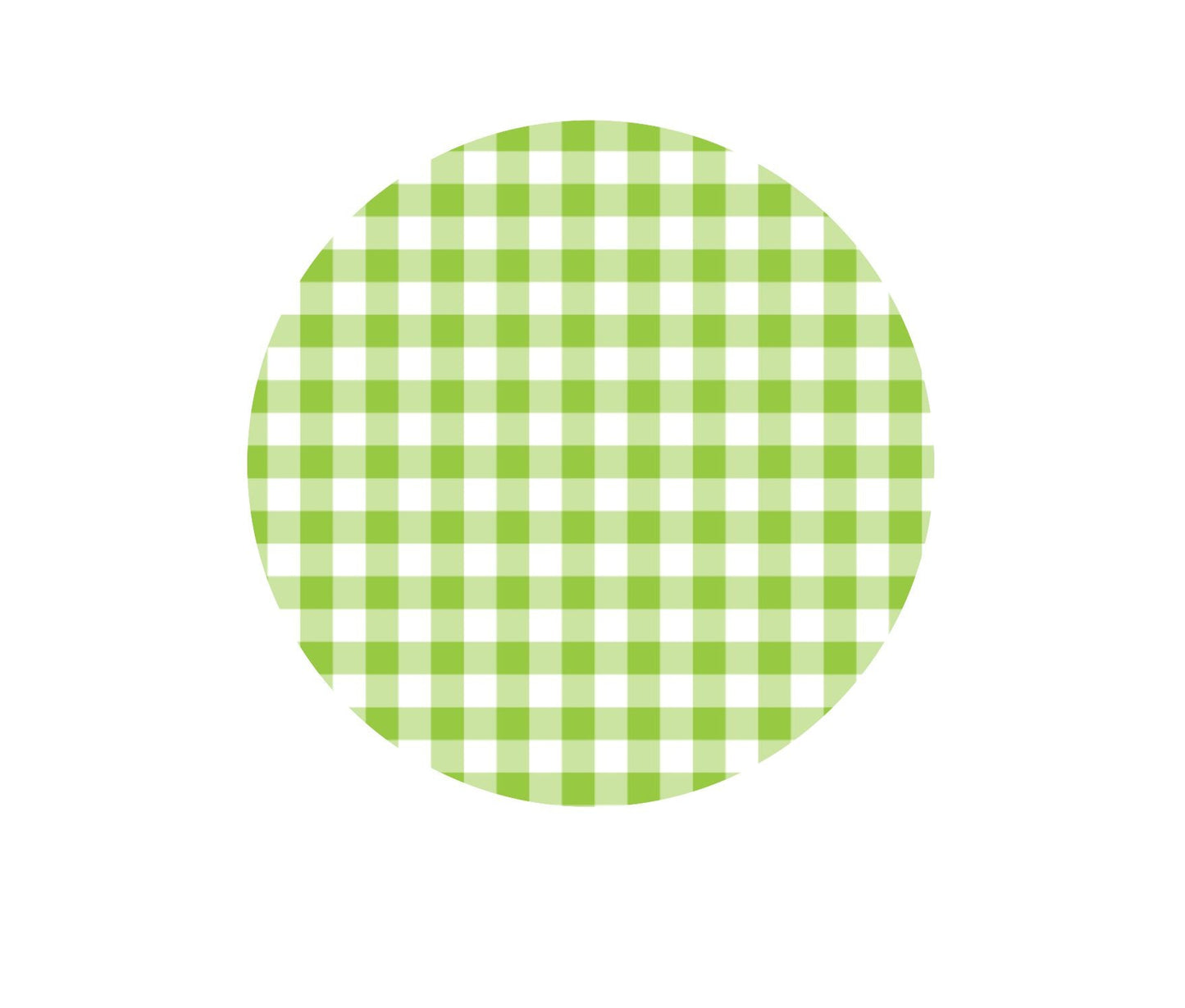 Pastel Gingham Edible Images - Green