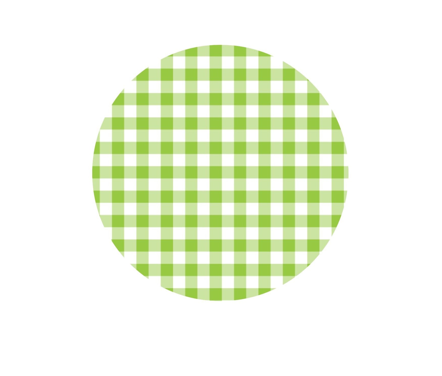 Pastel Gingham Edible Images - Green