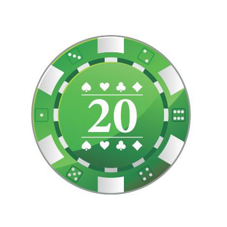 Casino Style Poker Chips - Green