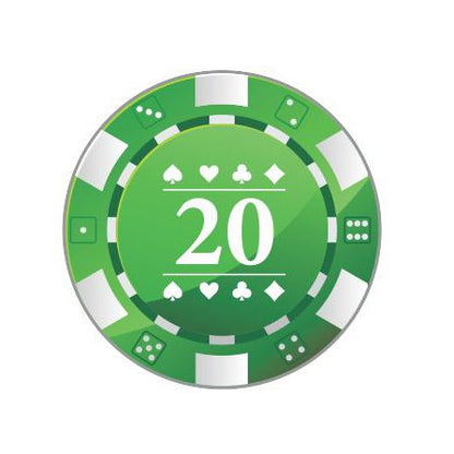 Casino Style Poker Chips - Green