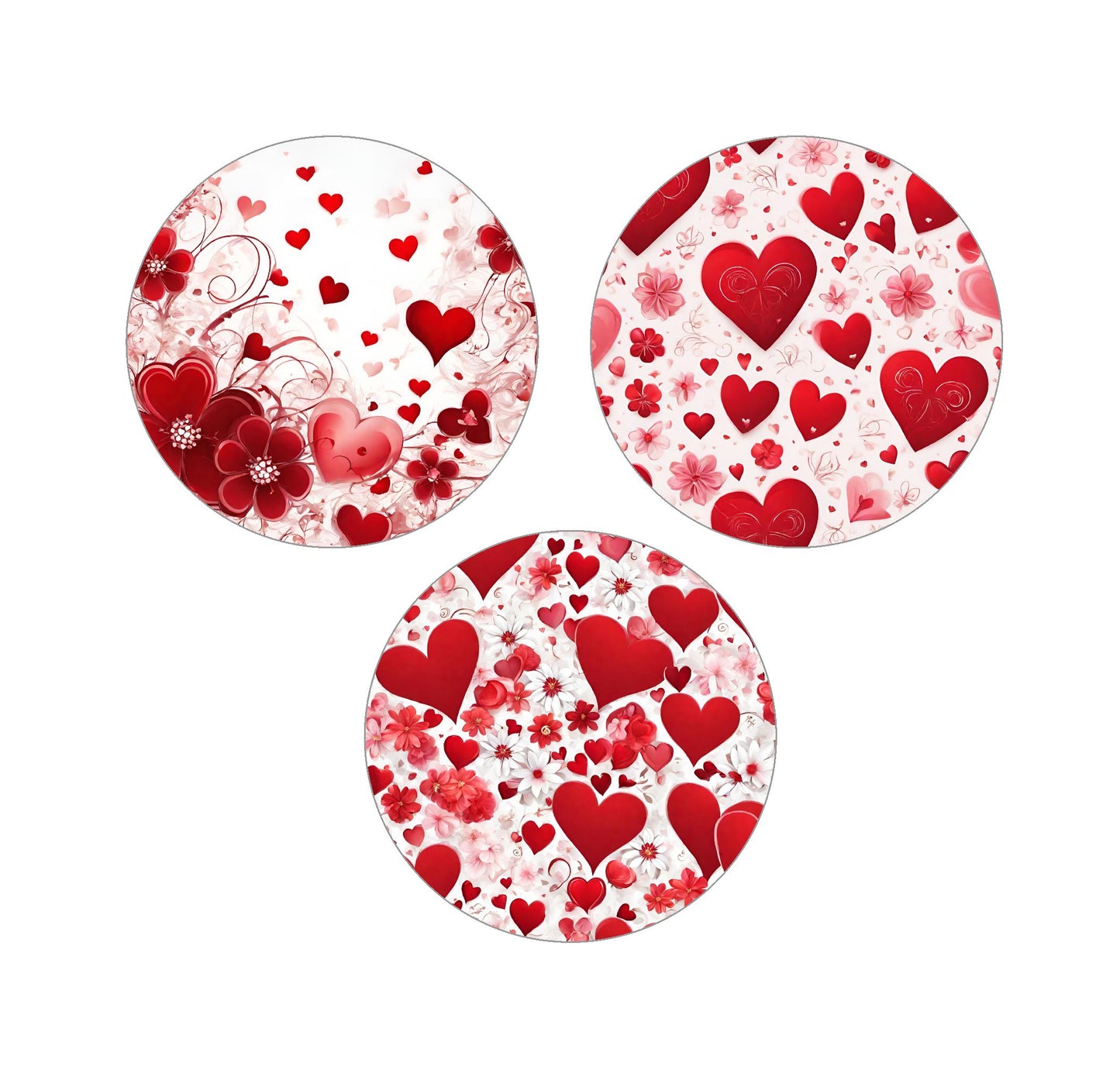 Red & White Valentine's Day Edible Image - Assorted