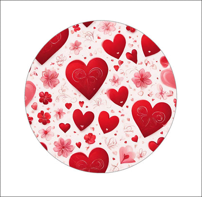 Red & White Valentine's Day Edible Image - 2