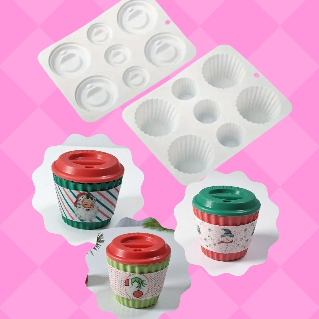Silcone Coffee Cup Mold - Christmas Edition