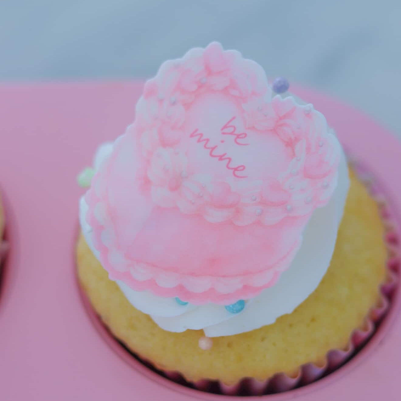 Conversation Heart Wafer Paper Cupcake Toppers