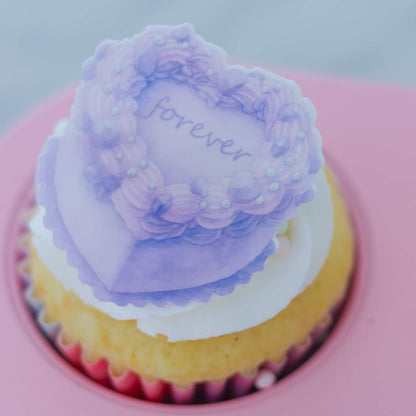 Conversation Heart Wafer Paper Cupcake Toppers 2