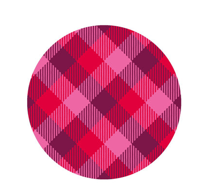 Pink Plaid Valentine Edible Image - 2